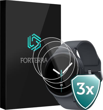 Screenprotector - 3 Stuks Geschikt voor Samsung Galaxy Watch 8 (40 mm) - Sterk & Shockproof - Tempered Glass - Gehard Glas - Beschermglas Screen Cover - Bescherm Protector voor Smartwatch