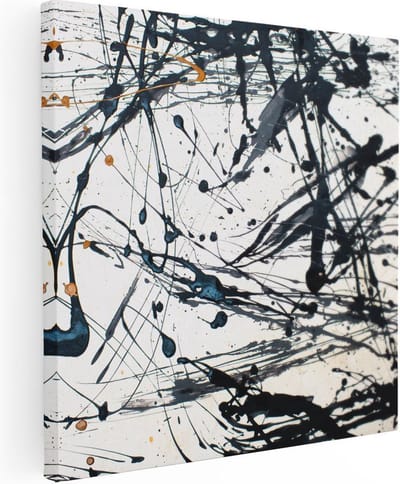 Artaza Canvas Schilderij Abstracte Kunst - 30x30 cm - Klein - Muurdecoratie Woonkamer - Wanddecoratie Modern - Kamer Accessoires