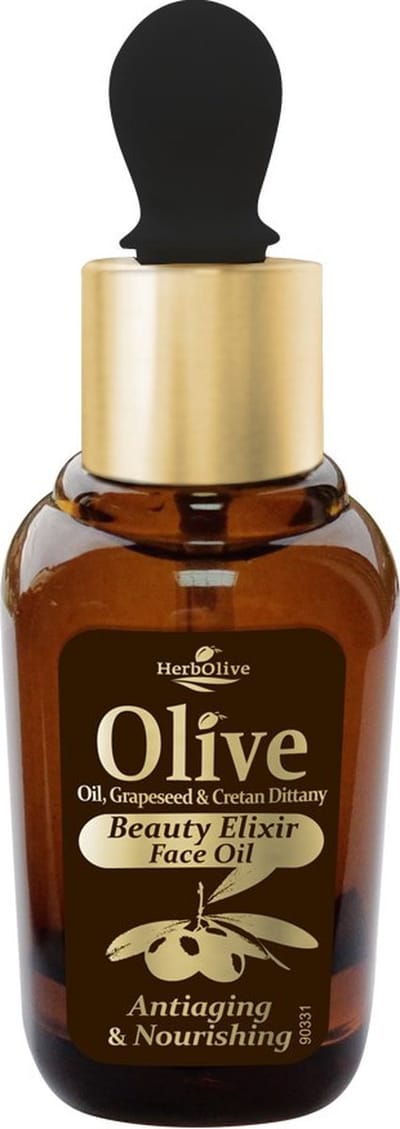 Herbolive Anti-Veroudering en Voedende Olie - Olijfolie, Druivenpit & Cretan Dittany - 30ml