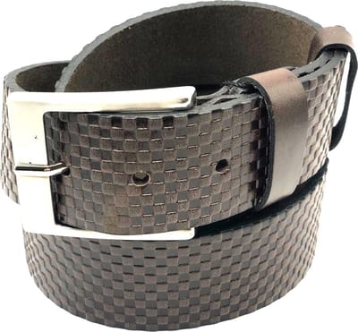 4 CM JEANS RIEM 40504-2 BRUIN PRINT MAAT 85