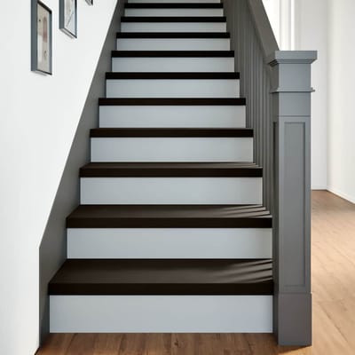 vidaXL - Traptreden - 2 - st - 80x30x2 - cm - massief - eikenhout - bruin-zwart