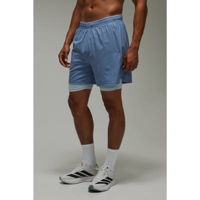 Geperforeerde 2-in-1 Hardloopshort Common Pace | Steel | Size XS