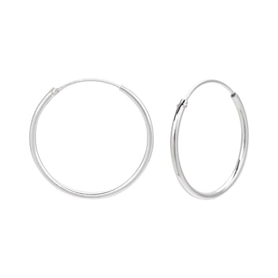 Zilveren oorringen - sterling zilver - minimalistisch 22 mm