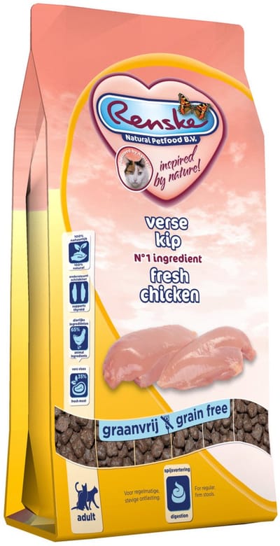 Renske Kat Adult Verse Kip - Kattenvoer - 400 g