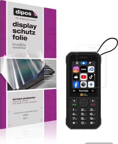 dipos – 4x Beschermfolie geschikt voor AGM M11 | Krasbestendige & heldere Screenprotector Ultra-Thin