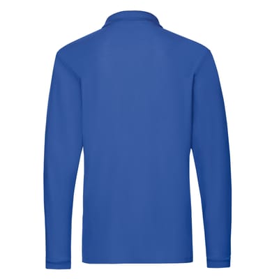 Fruit of the Loom Heren Premium Pique Poloshirt met lange mouwen (Koningsblauw)
