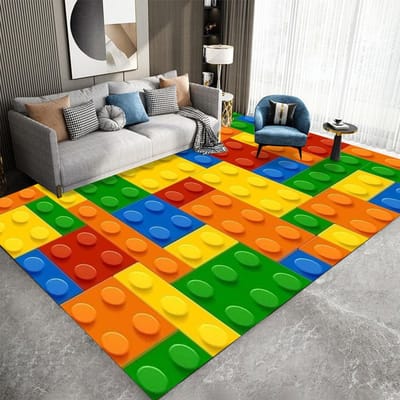 Kinder Geometrisch Ruit Tapijt Slaapkamer Woonkamer Hal Lange Loper Antislip Vloerkleed Bank Deurmatten Matten Huisdecoratie 50X80CM