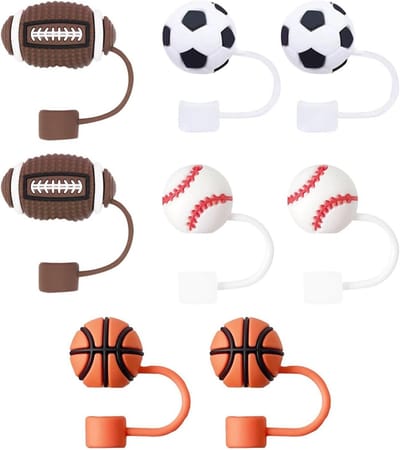 Set van 8 Herbruikbare Siliconen Rietjes Caps - Creatieve en Stofdichte Rietjes Accessoires voor Drinkbekers en Flessen