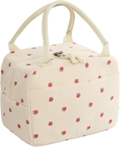 Koeltas van 9 liter - Herbruikbare lunchtas voor volwassenen, ideaal voor werk, school, picknick en strand, wit