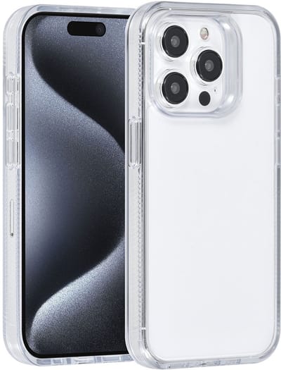 UNIQ Accessory Back Cover - Apple iPhone 15 Pro - Wit - Versterkte hoeken - Slank design