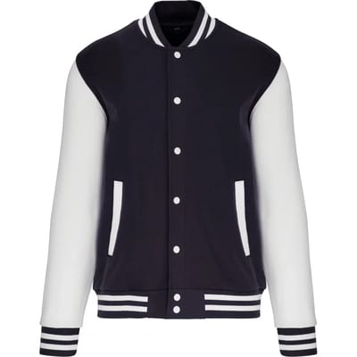 Kariban Kinder college jacket K498 - Navy / White - 10/12 Y (10/12 ans)