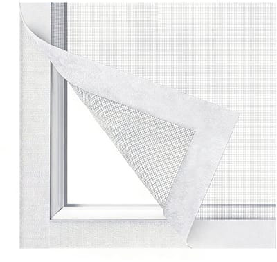 Namajunas - Klittenband hor - 130*150cm - Witte hor met witte klittenbandstrip - Werkt insectenwerend - Lucht doorlatend - Houdt insecten buiten - Zonder boren, eenvoudig te installeren - Heeft geen invloed op het openen en sluiten van het raam