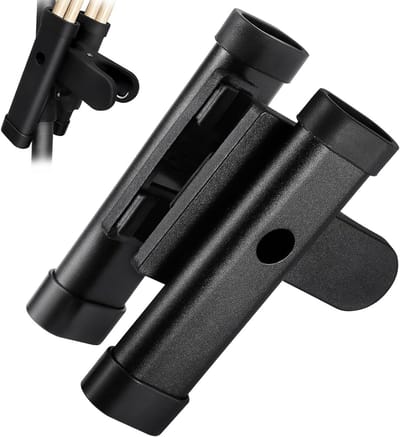 Drumstick houder voor drumkit - verstelbare clip-on houder met snelle release, geschikt voor cymbalstand en buisvormige hardware