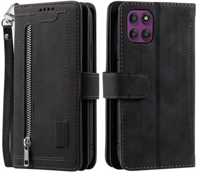 Coverup Hoesje - Geschikt voor Motorola Edge 70 Hoesje - Coverup Book Case met Portemonnee - Zwart