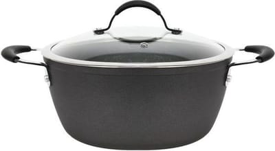 Ferveo Dura Braadpan met Deksel - 28cm - Zwart - Inductie