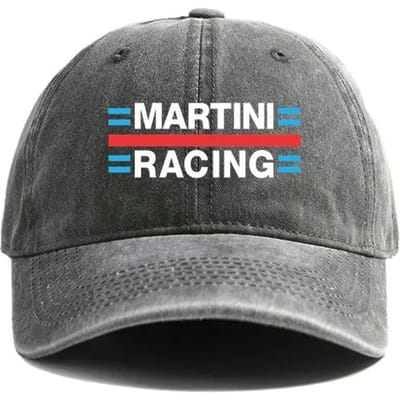 Martini Racing Baseballpetten Verweerde Petten Pet Mannen Vrouwen Retro Buiten Zomer Verstelbaar Papa Petten Adjustable gray