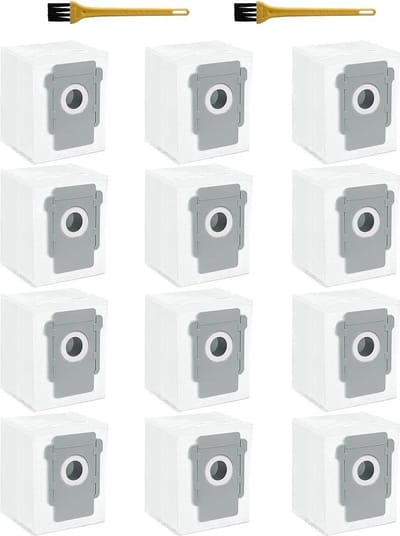 Accessoires geschikt voor iRobot Roomba i7/i7+/i7 Plus/E5/E6/E7: 12 stuks stofzuigerzakken.