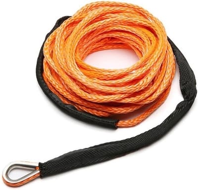 Synthetisch Lier Touw - Sleepkabel Lijnkabel - Voertuig Berging - Beschermende Nylon Mantel - 15 meter 6 mm - Oranje