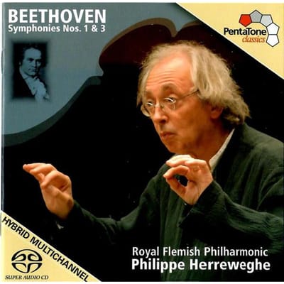 CD KONINKLIJK VLAAMS FILHARMONISCH ORKEST PHILIPP Beethovensymfonieën 1 3 PTC5186313 PentaTone klasse 2008 Duitsland Klassiek Gebruikt