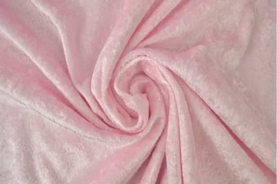 40 meter velours de panne - Lichtroze - Crushed velvet - 150cm breed