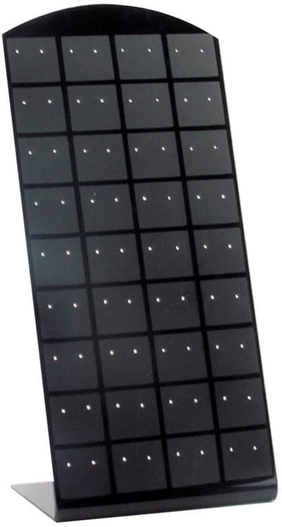 Dailygoods- Oorbellenhouder met 72 gaten - L-vormige Display - Kunststof Sieradenrekje - Lichtgewicht Organizer - Perfect voor Thuisgebruik - Oorbellenstandaard