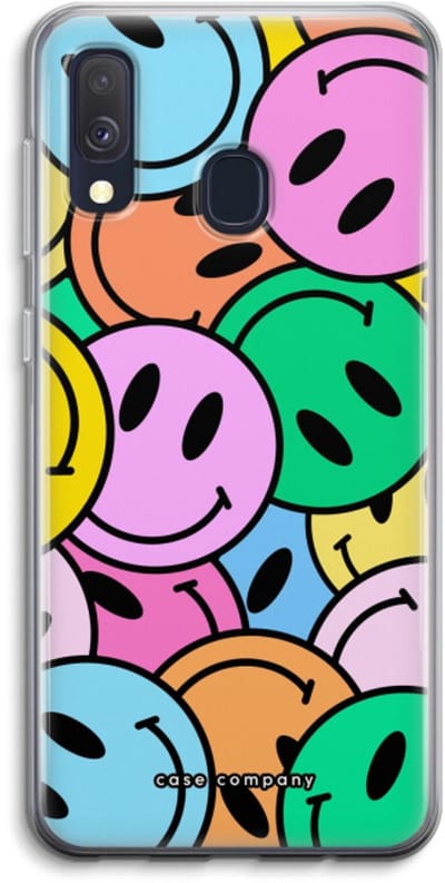 Case Company® - Hoesje geschikt voor Samsung Galaxy A40 hoesje - Smiley N°1 - Soft Cover Telefoonhoesje - Bescherming aan alle Kanten en Schermrand
