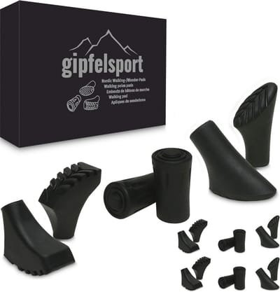 Rubberen Stootkussentjes voor Nordic Walking - Voor Optimale Grip op Asfalt, Grind en Bergen