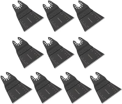 ZEYNOMAX- Zaagbladen 10-delige Set - Multitoolbladset - Oscillerende Gereedschapsaccessoires - Koolstofstaal - Stevig en Duurzaam - Voor Hout, Kunststof, Zacht Metaal - Multitoolbladen