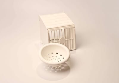 Voorhangnest voor broedkooi | Comfortabel en eenvoudig te monteren - Vogelhuisje - Nestkastje - Vogel Huis - Voorhangnest wit/wit - Nestkasten voor broedkooien - Nesten - Nestkasten / vogelhuisjes