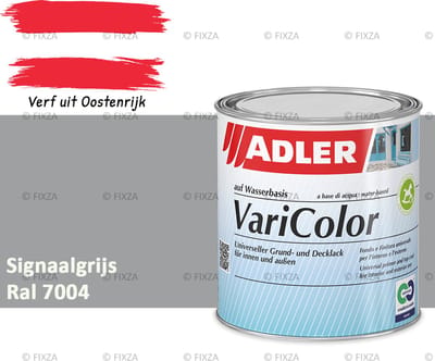 ADLER Varicolor Lakverf RAL 7004 – Signaalgrijs 750 ml – 2-in-1 Houtverf, Metaalverf en Kunststof Lak voor Binnen & Buiten