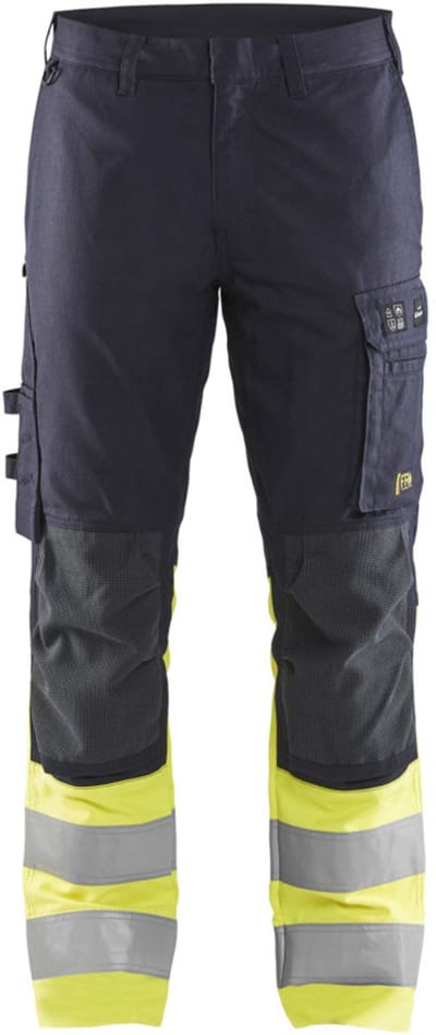 Blaklader Multinorm werkbroek Inherent met stretch 1787-1512 - Marine/High Vis Geel - C46