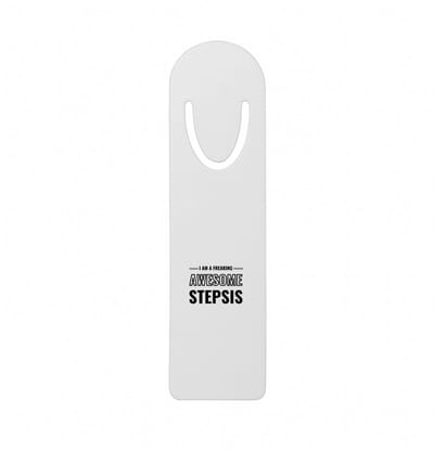 Hacebo® - I am a freaking awesome stepsis metalen boekenlegger - de meest geweldigste stiefzus - verjaardagscadeau - verjaardag - cadeau - cadeautje voor zus - zus artikelen - kado - geschenk Bladwijzer boekenleggers - 12.7 cm x 3.2cm