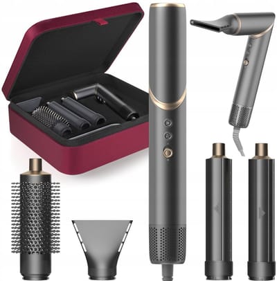 Coshare HS30 Airstyler 4-in-1 – Föhnborstel – Roterende Krultang – Föhn – 110.000 RPM – 600M Ionen – Coldshot – Lichtgewicht 320g – Luxe Opbergdoos – Black