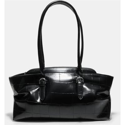 Stradivarius Citytas met krokomotief en gespen  Zwart OS