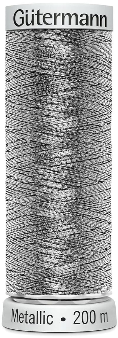 Gütermann Sulky Metallic borduurgaren, 200m, Kleur 7009 zilver