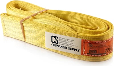 Hijsstrop Nylon - Oog tot Oog - Zwaar Werk - Dubbele Laags - 3" x 8' - Oranje