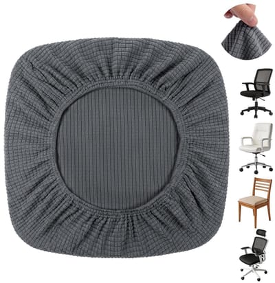 1 stuk, verstelbare stoelhoezen, wasbaar, hoezen voor stoelen, voor woonkamer, keuken, kantoor, eetkamer, donkergrijs