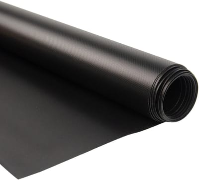 Afdekzeilwinkel - Pvc zeildoek - 650gr Zwart 9005 Mat - per meter of rol