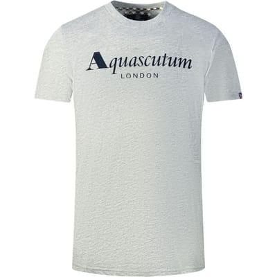 Aquascutum London Brand Logo Grey T-Shirt