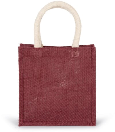 Kimood Shopper van jutecanvas - klein model KI0272 - Light Rosewood - One size