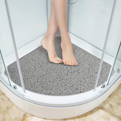 Antislip Hoekdouchemat met Afvoer - Waterdichte en Wasbare Badmat voor Veiligheid in Badkamer