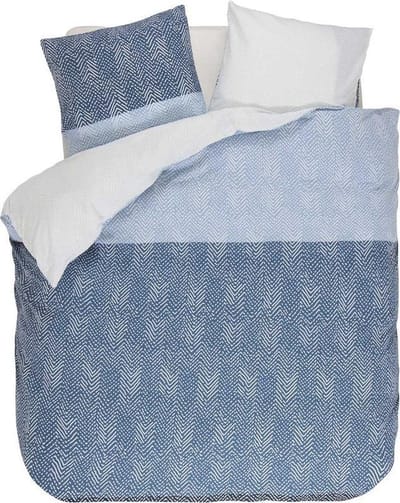 Esprit Tamo - Flanel - Dekbedovertrek - Tweepersoons - 200x200/220 cm + 2 kussenslopen 60x70 cm - Blue