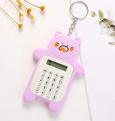 Mini Rekenmachine - Sleutelhanger Computer - Cijfers Leren - Leuk Cartoon Design - 3 Stuks - Willekeurig