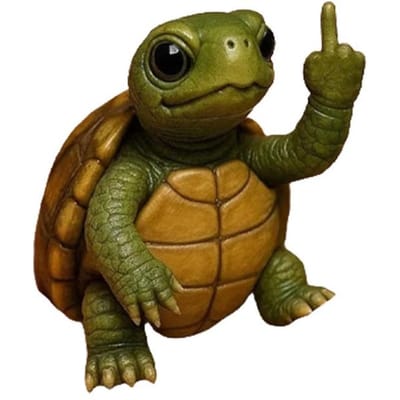 Grappige Schotse Hooglander Middenvinger Dierbeeldje Mini Schattig Kattenbeeldje Bureauornament Hars Schildpadbeeldje Huis Kantoor