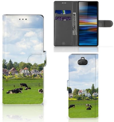 Sony Xperia 10 Telefoonhoesje met Pasjes Koeien