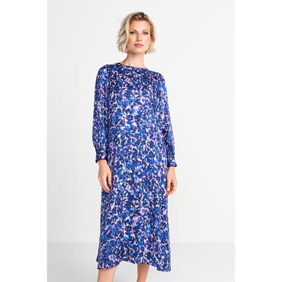 Rich & Royal Printed Midi Dress Midnight Blue Size: 34 | Midi Dresses Outlet | Dames | Blauw