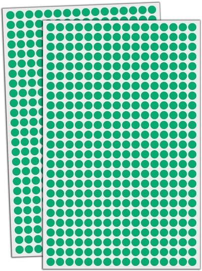 Allecto - Ronde Stickers - Zelfklevende Puntstickers - Groen - 16.000