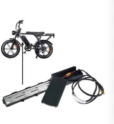 Stepgo Accuhouder elektrische fiets - voor Ouxi fat bikes - inclusief Airtag houder