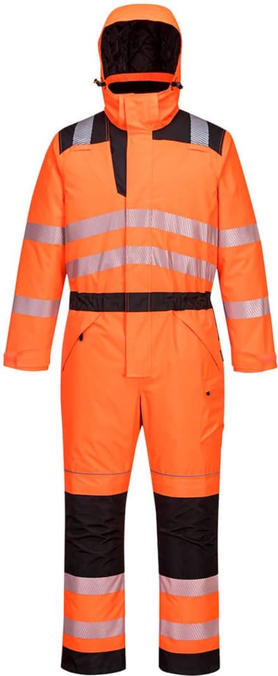 Portwest PW3 Hi-Vis Winteroverall PW352 - Oranje/Zwart - M