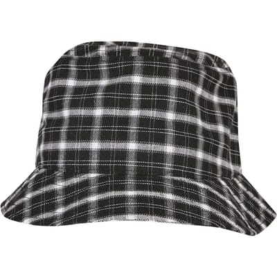 Flexfit - Check Bucket hat / Vissershoed - Zwart/Grijs
